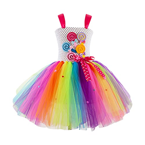 Baby Ballett Partykleid Kleinkind Mädchen ärmellos Babys Geburtstag Kleider Mädchen Party Tutu Prinzessin Kleid Kinder Regenbogen Kleid Tutu Party Rock Karneval (Purple, 10-12 Years) von Generic