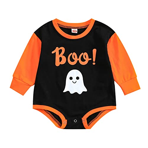 Baby Halloween Kostüm - Cartoon Print für Pumpkin Cosplay Strampler Set Einteiliger Overall Halloween Kürbis Hoodie Karneval, Halloween von Generic