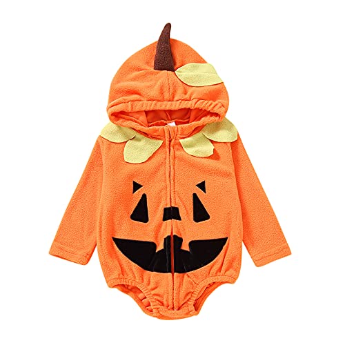 Baby Halloween Kostüm - Cartoon Print für Pumpkin Cosplay kürbis kostüm kinder Strampler Kleidung Set Kostüm für Baby Karneval, Halloween von Generic