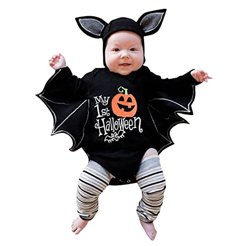 Baby Halloween Kostüm - Halloween Kostüm Karneval Halloween Strampler Baby Mädchen Fledermaus Kostüme Einteiliger Overall Mädchen Kleid Kleinkind Halloween Dress Up von Generic