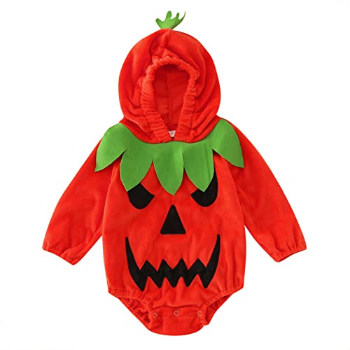 Baby Halloween Kostüm - Meine ersten Halloween Outfits Halloween Strampler Cospaly Costume Kinder Kürbis Geist Kostüm Skelett Lustige Strampler Karneval Verkleidung Outfit von Generic
