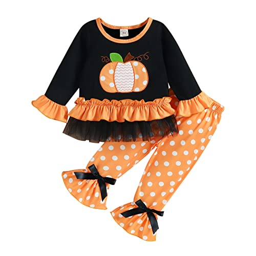 Baby Halloween Kostüm - Meine ersten Halloween Outfits für Pumpkin Cosplay Strampler Set Strampler Kleidung Set Halloween Kürbis Hoodie Karneval, Halloween von Generic