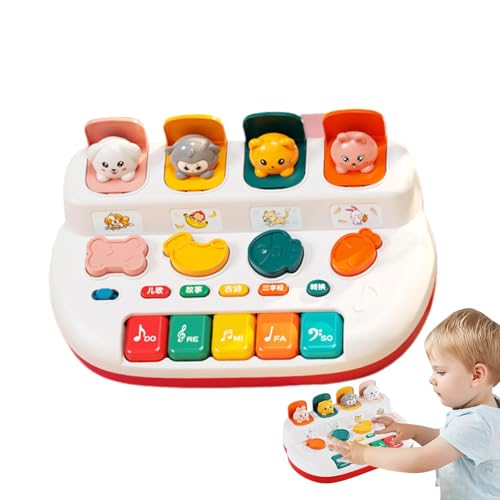 Baby-Klavierspielzeug,Klavier-Babyspielzeug - Niedliches Tier-Musikinstrument, Spielzeug-Klaviertastatur - Pädagogische kleine Musikspielzeuge, Klavierspielzeug für Kinder ab 18 Monaten von Generic