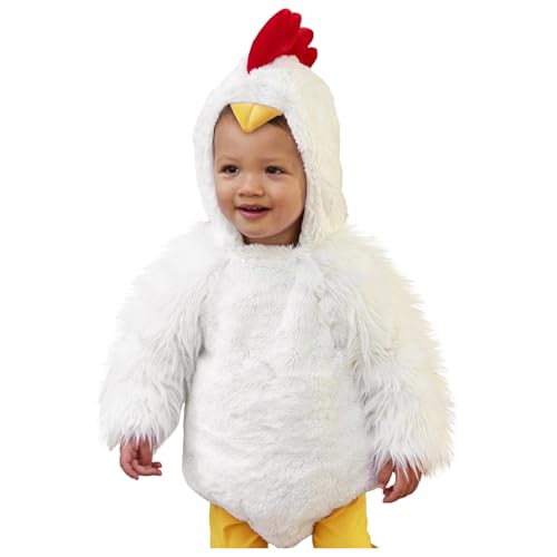 Baby Ostern Kostüm, Kleinkind Ostern Küken Kostüm Mädchen Jungen, Huhn Kostüm Strampler Schuhe Outfits Set Winter Cosplay Baby Fleece Hut Hase Kostüm Tieroverall (A0a10-White, 12-18 Months) von Generic