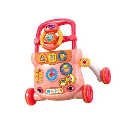 Baby Push Walking Spielzeug Frühe Bildung Intelligenz Spielzeug Infant Walking Spielzeug Musik Lernspielzeug Geschenk Baby 1 2 3 Jahre alt, Rot von Generic