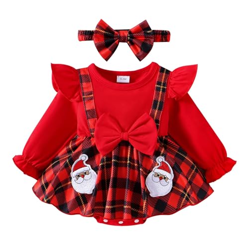 Baby Strampler für Mädchen und Jungen - Weihnachten Cosplay Kostüm Mein Erstes Weihnachtsoutfit Pullover Baby Mütze Weihnachten Baby Nikolaus Kostüm Weihnachtsmütze Für Baby Kleinkind 18 Monate von Generic