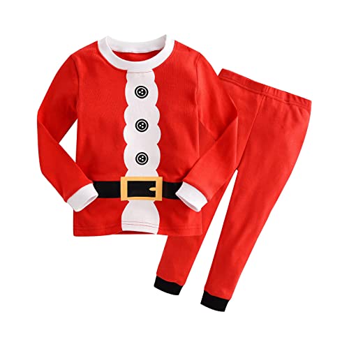 Baby Weihnachtskostüme - Kinder Jungen Weihnachtsmann Zuckerstange Weihnachten Elfen Cosplay Santas kleiner Helfer Mäntel Tops + Hosen + Hüte Baby Born Weihnachtsoutfit Weihnachten oder Karneval von Generic