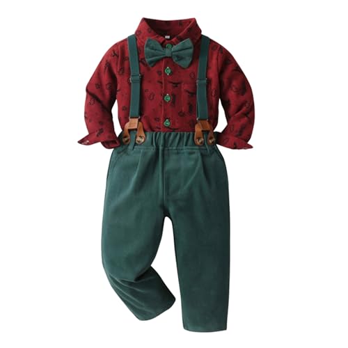 Baby Weihnachtskostüme - Strampler Weihnachten Weihnachtskostüm Monster Pelziger Anzug Fleece Warm Santa Mäntel Tops + Hosen + Hüte Xmas Lustiger Outfit für Karneval & Cosplay 1-12 Jahre von Generic