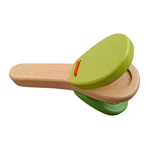 Baby Wooden Clapper - Children Percussion Handle Clapping Wooden Castanets Board, Children Wooden Castanet Clapper, Infant Handle Clapping Castanets Board Percussion Musical Instruments Toys von Generic