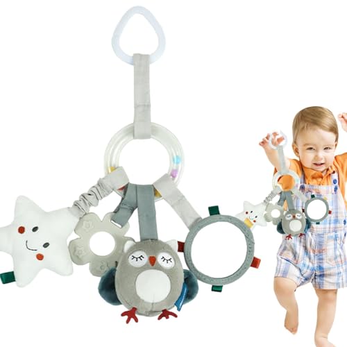 Babygymnastikspielzeug - Baby-Aktivitätsspielzeug, Hängendes Babyspielzeug | Babyautositzspielzeug Mit Beißring Hängendes Spielzeug, Clip-on-Kinderwagenspielzeug Für Und Mädchen von Generic