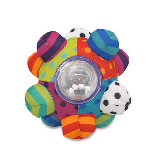 Babyspielzeug farbenfrohe holprige Rassel Ball Baby Rassle Bell Spielzeug Lernen Entwicklungsspielzeug kreatives Stereospielzeug für Säuglinge Baby von Generic