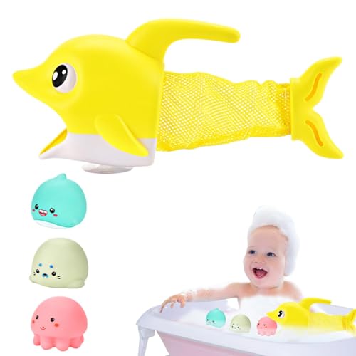 Badespielzeug-Spielset, Fischfiguren-Angelset zum Baden von Kleinkindern – Delfinförmiger Vorschulpool, interaktives Spielzeug für und Mädchen für Badewanne, Aquarium von Generic