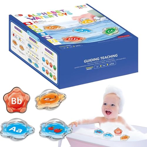 Badespielzeug für Kleinkinder,Badespielzeug für Babys,Lustiges Alphabet-Lernspielzeug, Badewannen-Alphabet-Buchstaben-Set - Kreatives Schwimm-Badespielzeug, pädagogisches Wasser-Pool-Spielzeug für Bad von Generic