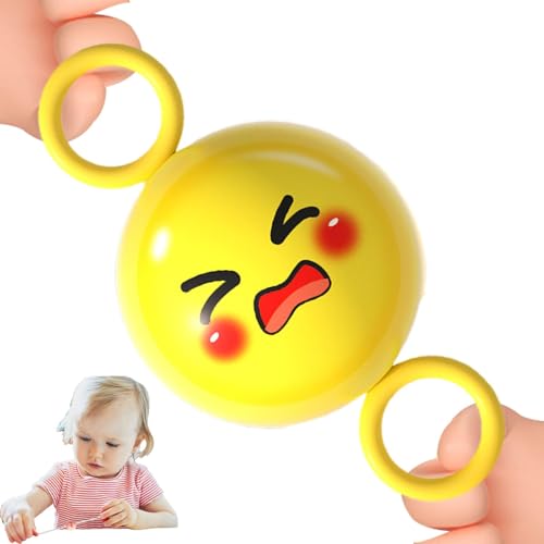 Ball mit Kordelzug, Ball mit Schnur für Kinder, leuchtender Ball zum Üben der Hand, flexibles Seil, Schwungrad-Spinner, lustiges Schwungrad, Fidget-Spielzeugball, Kinderpreis, Finger-Stretch von Generic