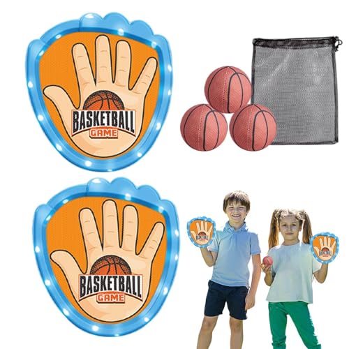 Ballspiel werfen und fangen, Ballspiel werfen und fangen | Sticky-Ball-Wurfspielset - Baseball-Trainingsspielzeug mit verstellbaren Riemen für Familientreffen, Geburtstagsfeiern, Campingausflüge und K von Generic