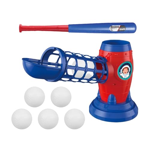 Baseball-Pitching-Maschine – T-Ball-Set für Kinder | Softball- und Baseball-Pitching-Maschine für und Mädchen im Alter von 3–8 Jahren, lustiges Outdoor-Sport-Trainingsspielzeug von Generic