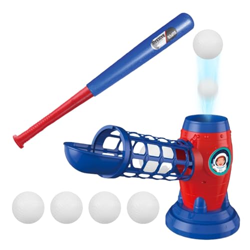 Baseball-Set – Schlagmaschine Baseball | Baseball- und Softball-Pitching-Maschinen mit Bällen, Baseball- und Tennis-Pitching-Maschinen, T-Ball-Sets für Kinder von 3 bis 8 Jahren von Generic