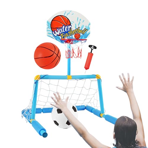 Basketballkorb Für Pool | Wasserspiel Fussballtor Mit 2 Bällen Und Pumpe | Interaktives Wasserspiel Spielzeug Basketballkorb für Kinder ab 4 Jahren und Erwachsene Garten Reisen Basketballkorb Für Pool | Wasserspiel Fussballtor Mit 2 Bällen Und Pumpe | Interaktives Wasserspiel Spielzeug Basketballkorb für Kinder ab 4 Jahren und Erwachsene Garten Reisen von Generic