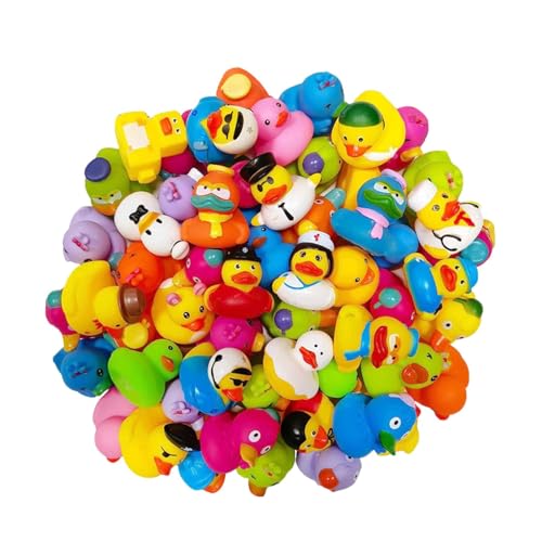 Bath Toy Duck Collection - babyfreundliche Gummi Enten, vielseitige Geburtstagsbag Enten | Halloween Gummi -Entenspielzeug -Trick- oder Behandlungssäcke, Babyparty -Enten -Dekorationen und Gef von Generic