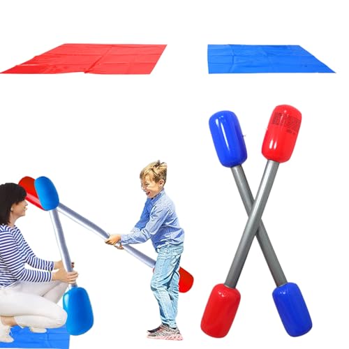 Battle Game - aufblasbares Stick -Duell -Kit, Plattform Balance Mat Set | Giant Sport Game Erwachsene Kinder, wettbewerbsfähige aufblasbare Herausforderung Aktivität mit gepolsterten Griffen für Battle Game - aufblasbares Stick -Duell -Kit, Plattform Balance Mat Set | Giant Sport Game Erwachsene Kinder, wettbewerbsfähige aufblasbare Herausforderung Aktivität mit gepolsterten Griffen für von Generic