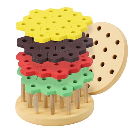 Baustein-Stapelspiel, Bausteine für Kinder, Bausteine aus Holz, pädagogisches Familienbrettspiel für Kinder, und Mädchen. Baustein-Stapelspiel, Bausteine für Kinder, Bausteine aus Holz, pädagogisches Familienbrettspiel für Kinder, und Mädchen. von Generic