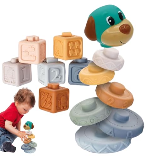 Bausteine ​​für Kinder,Bausteinspiel für Kinder - Lernbausteine-Tischspiel für,Tierförmiges Design, farbenfrohes Bausteine-Spiel für Zuhause, Kindergarten von Generic