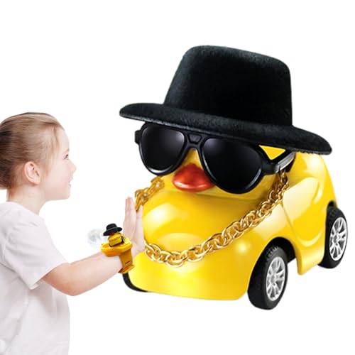 Beobachten Sie ferngesteuertes Auto, Autouhr-Spielzeug,5,5 G Cartoon Ente Handgelenk Fernbedienung Auto mit LED-Licht - Rennuhr, Autospielzeug, Silikonarmband, USB-Aufladung für drinnen und draußen von Generic