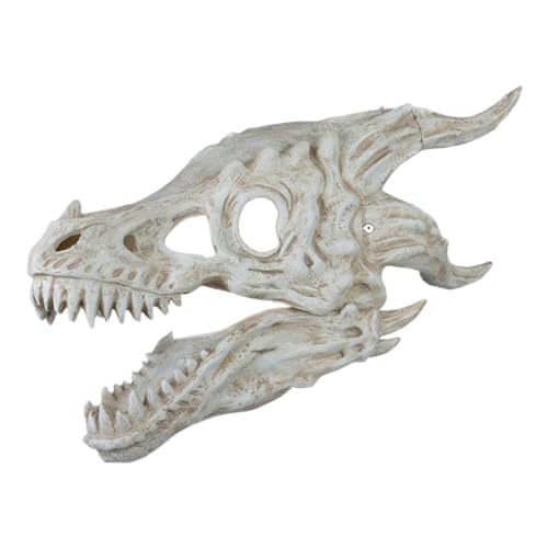 Bewegliche Kiefer-Drachen-Kostümmaske – gruselige Tier-Gesichtsbedeckungen, gruselige Drachen-Cosplay-Maske | 3D-Drachen-Gesichtsbedeckung mit beweglichem Kiefer-Design, realistisches Halloween-Party- von Generic