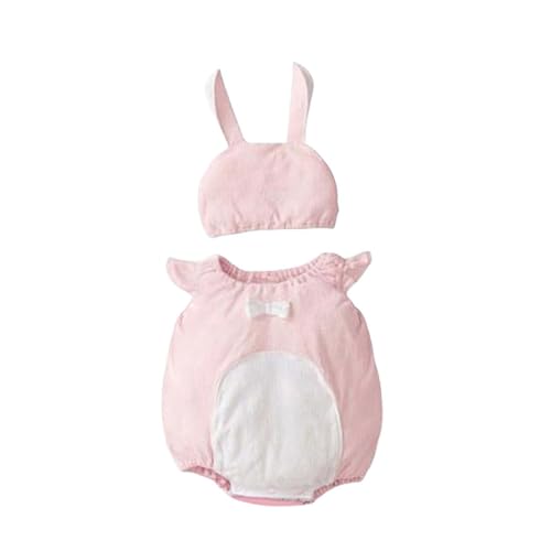 Bienenkostüm Baby Mädchen Jungen Biene Kostüm Ärmellos Strampler Baumwolle Kleidung Spielkostüm Karneval Faschingskostüme Tieroverall (Rosa, 6-12 Months) von Generic