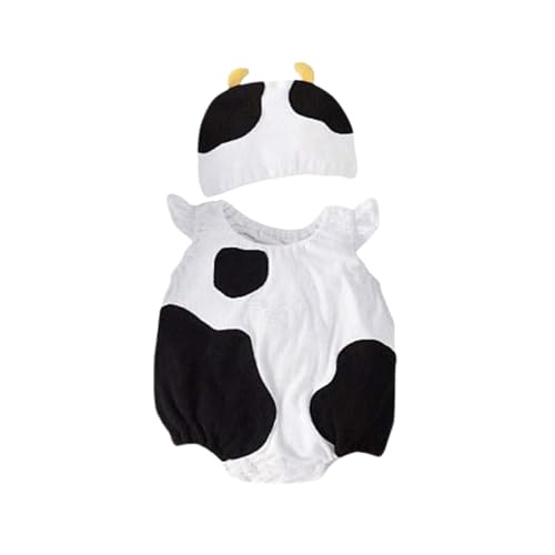 Bienenkostüm Baby Mädchen Jungen Biene Kostüm Ärmellos Strampler Baumwolle Kleidung Spielkostüm Karneval Faschingskostüme Tieroverall (White, 0-3 Months) von Generic