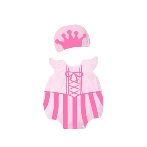 Bienenkostüm Baby Mädchen Jungen Biene Kostüm Ärmellos Strampler Baumwolle Kleidung Spielkostüm Karneval Faschingskostüme Tieroverall (Z01-Rosa, 6-12 Months) von Generic