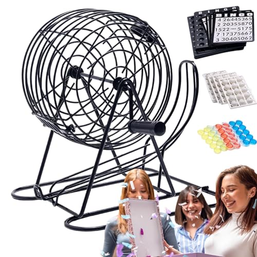 Bingo Ball Cage - Bingo Lotterieautomat | Lotterieballmaschine | Lotterieballmaschine mit Sichtfenster | Sichere Käfig-Bingomaschine | Manuelle Bingo-Ziehung für Events Spielabende Feiern Bingo Ball Cage - Bingo Lotterieautomat | Lotterieballmaschine | Lotterieballmaschine mit Sichtfenster | Sichere Käfig-Bingomaschine | Manuelle Bingo-Ziehung für Events Spielabende Feiern von Generic