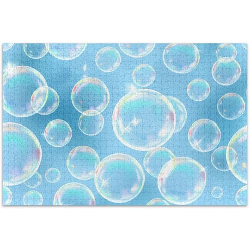 Blaue Seifenblasen, Puzzle für Erwachsene, Geschenke für Puzzle-Liebhaber, lustiges Familienpuzzle, Tier, bunte Kunst, 500 Stück Blaue Seifenblasen, Puzzle für Erwachsene, Geschenke für Puzzle-Liebhaber, lustiges Familienpuzzle, Tier, bunte Kunst, 500 Stück von Generic