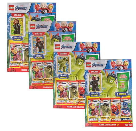 Blue Ocean LEGO Avengers Serie 1 Trading Cards – 1x Multipack Set inkl. alle 4 verschiedene LE Karten von Generic