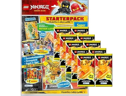 Blue Ocean Ninjago Trading Cards Serie 9 Dragons Rising - 1x Starter Pack + 10x Booster (Deutsche Version) von Generic