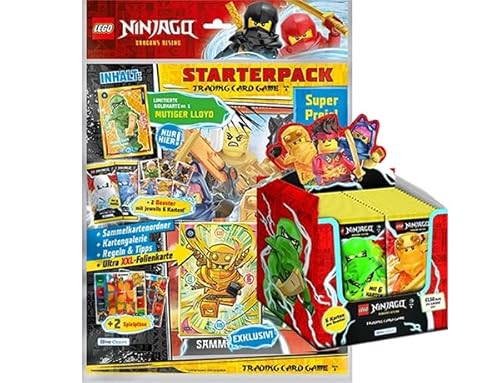 Blue Ocean Ninjago Trading Cards Serie 9 Dragons Rising - 1x Starter Pack + 1x Display je 50x Booster (Deutsche Version) von Generic