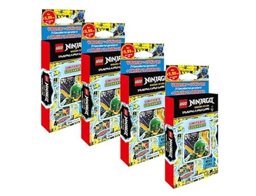 Blue Ocean Ninjago Trading Cards Serie 9 "Next Level Dragons Rising - 1x Eco Pack Set alle 4 Verschiedene LE Karten Versionen (Deutsche Version) von Generic