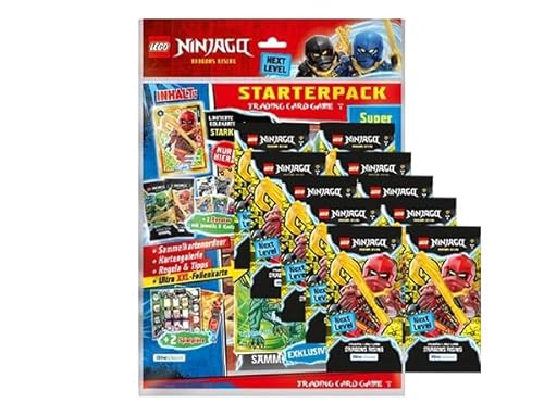 Blue Ocean Ninjago Trading Cards Serie 9 "Next Level Dragons Rising - 1x Starter Pack + 10x Booster (Deutsche Version) von Generic