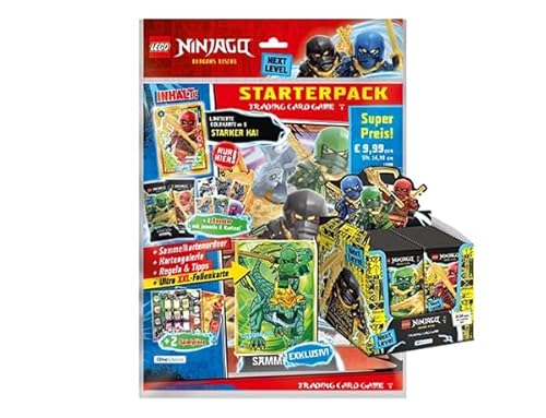 Blue Ocean Ninjago Trading Cards Serie 9 "Next Level Dragons Rising - 1x Starter Pack + 1x Display je 50x Booster (Deutsche Version) von Generic