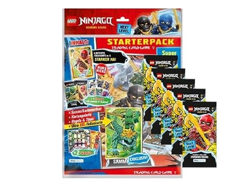 Blue Ocean Ninjago Trading Cards Serie 9 "Next Level Dragons Rising - 1x Starter Pack + 5X Booster (Deutsche Version) von Generic