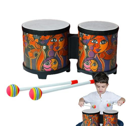 Bongo Drum – Bongo-Akkus für Schlaginstrumente | Schlaginstrument für Musikinstrumente, Musikinstrumente, handgefertigte Trommel für von Generic