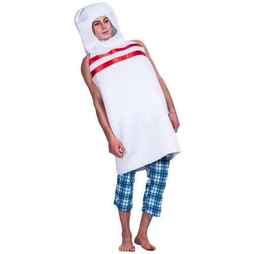 Bowling-pin-kostüm Für Erwachsene, Lustige Bowling-kostüme Für Männer Und Frauen, Halloween-cosplay-overall-outfits, Verkleidungskostüm von Generic