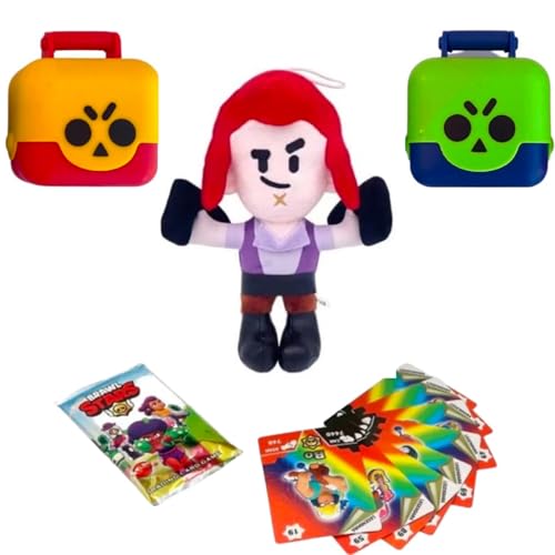 Brawl-Stars Mega Box Set, 96 Karten, 2 Figuren, Maskoten (Colt) von Generic