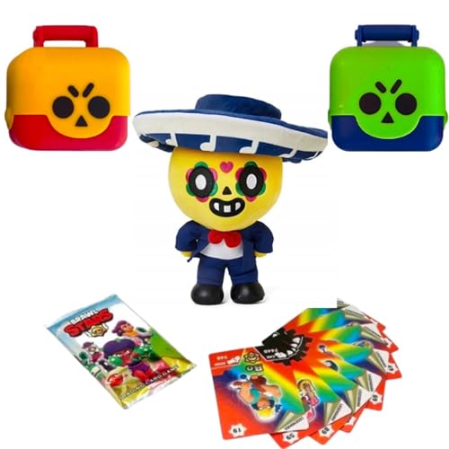 Brawl-Stars Mega Box Set, 96 Karten, 2 Figuren, Maskoten (Poco) von Generic