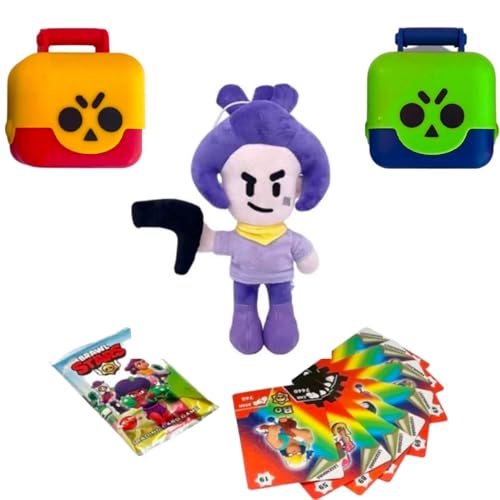 Brawl-Stars Mega Box Set, 96 Karten, 2 Figuren, Maskoten (Shelly) von Generic