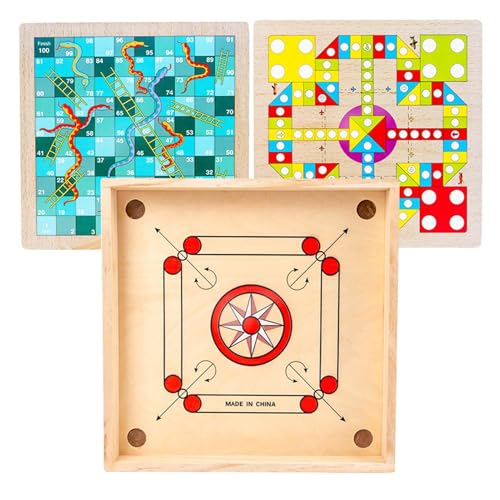 -Brettspiel, Spiel, Classic Strike Holzspiel mit Münze, Smooth Strike Family Fun Board, für -Liebhaber und Familien von Generic