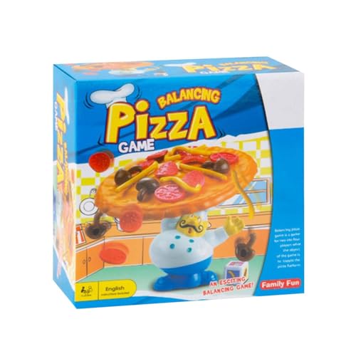 Brettspiel für Kinder, Küchen-Pizzaspiel, Stapelspiel, lustiges Spielzeug, interaktives Eltern-Kind-Spiel für die Früherziehung, Desktop-Spiel Gzm169 (Blue, 26X26X11CM) von Generic