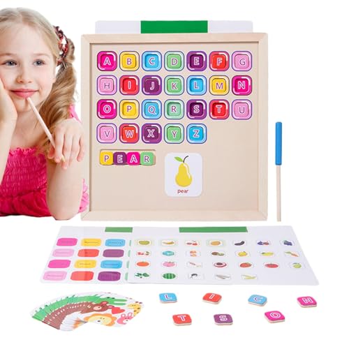 Briefrätsel für, Alphabet -Rätsel für | Holz Alphabet Puzzle Briefe Matching Board - Pädagogische Farbe Interaktive Spielzeug Vorschulküche für Kinder von Generic