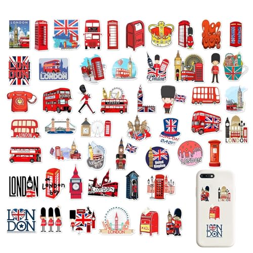 British Flag Stickers - British Theme Waterproof Decals, London Stickers | Waterproof Stickers for , Water Bottles, Laptop, Computer, Skateboard, Car von Generic