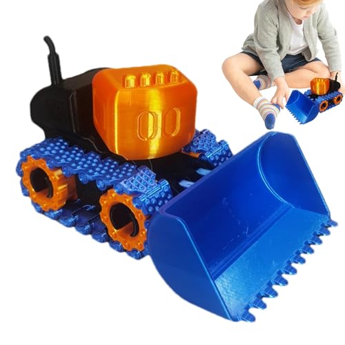 Bulldozer Spielzeug, 3D-Druck, Baufahrzeuge, 3D-Druck, Bulldozer Form, Ornament, Spielzeug, mobiles Fahrzeug | LKW-Figuren mit Frontlader zum Sammeln für von Generic